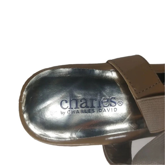 Charles by  Charles David Wedge Sandals with Woven Heel 7.5B - Picture 8 of 9